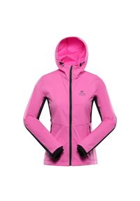 ALPINE PRO - Kurtka damska sportowa Alpine Pro Keraka softshellowa. Kolor: różowy. Materiał: softshell. Sport: turystyka piesza