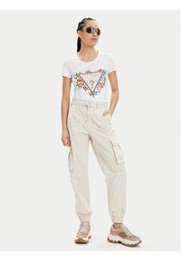 Guess T-Shirt W4GI24 J1314 Biały Slim Fit. Kolor: biały. Materiał: bawełna #4