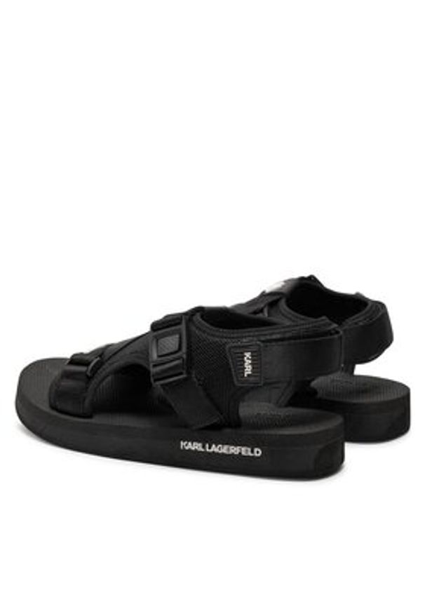 Karl Lagerfeld - KARL LAGERFELD Sandały KL70515 Czarny. Kolor: czarny. Materiał: materiał