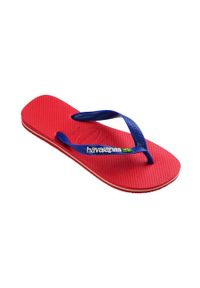 Havaianas japonki BRASIL LOGO kolor czerwony 4110850.7797. Kolor: czerwony. Materiał: materiał, guma. Wzór: gładki #5