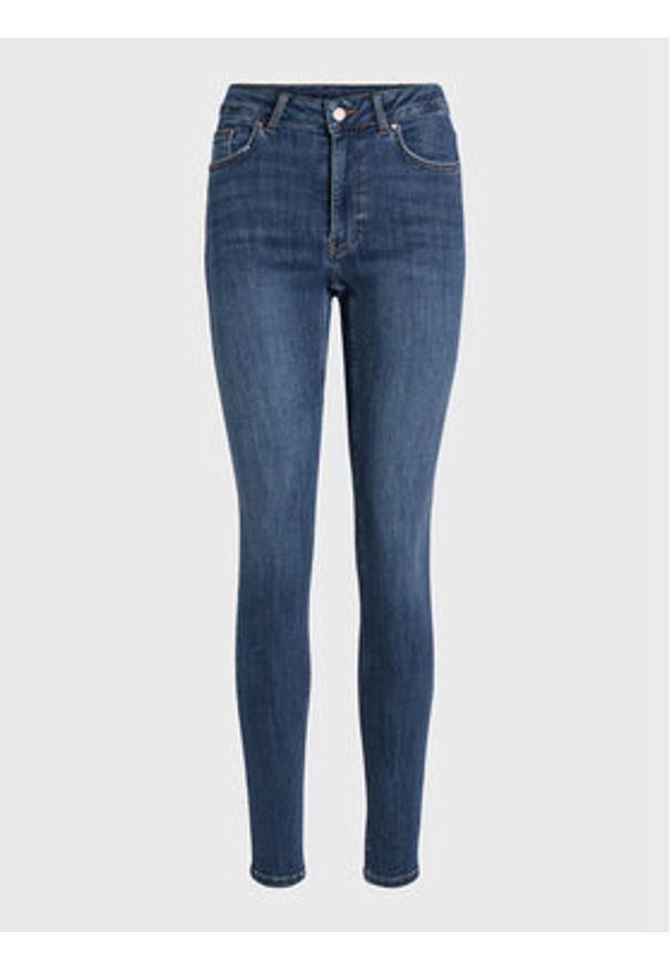 Vila Jeansy Sarah 14082132 Granatowy Skinny Fit. Kolor: niebieski