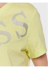 Guess T-Shirt Benita W3RI27 JA914 Żółty Regular Fit. Kolor: żółty. Materiał: bawełna