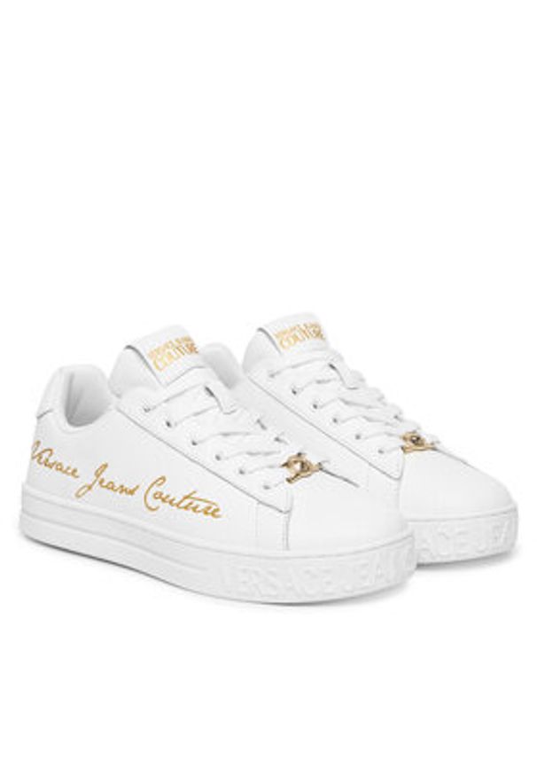 Versace Jeans Couture Sneakersy 80VA3SKL ZPB77 G03 Biały. Kolor: biały. Materiał: skóra