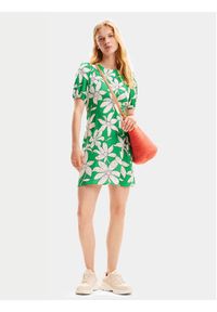 Desigual Sukienka letnia Nashville 24SWVW36 Zielony Straight Fit. Kolor: zielony. Materiał: wiskoza. Sezon: lato #6