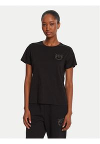 Pinko - PINKO T-Shirt Nambrone 103320 A2RN Czarny Regular Fit. Kolor: czarny. Materiał: bawełna