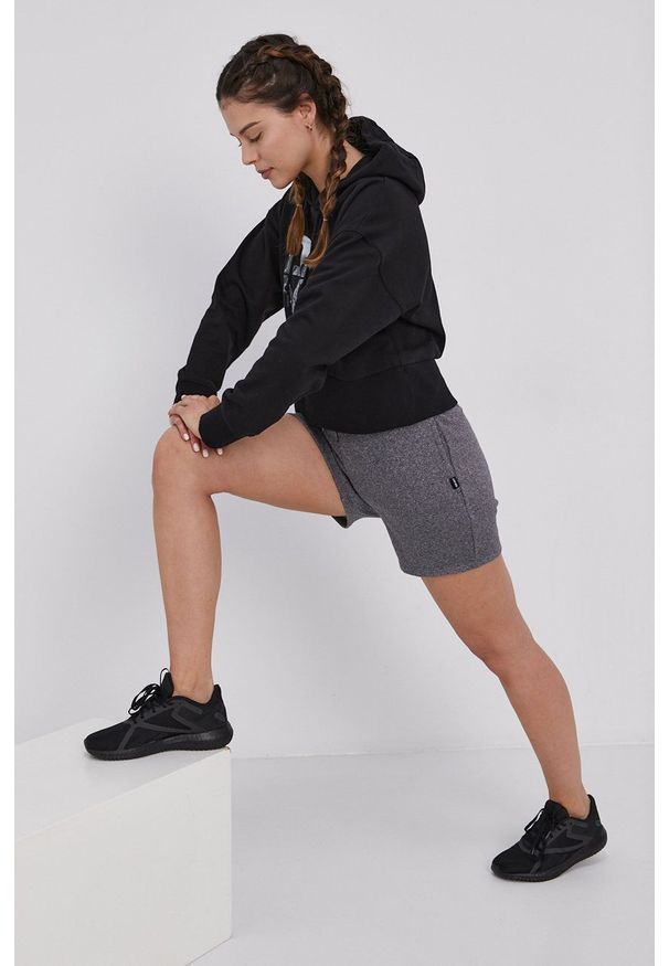 DKNY - Dkny - Bluza bawełniana. Kolor: czarny. Materiał: bawełna. Wzór: nadruk