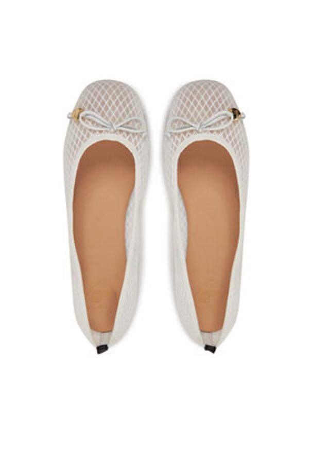 Love Moschino - LOVE MOSCHINO Baleriny JA11051G0MIQ0100 Biały. Kolor: biały. Materiał: materiał