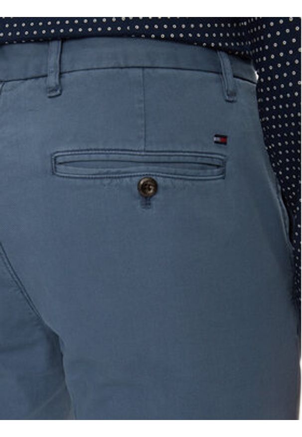TOMMY HILFIGER - Tommy Hilfiger Chinosy Bleecker MW0MW33910 Niebieski Slim Fit. Kolor: niebieski. Materiał: bawełna