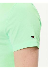 TOMMY HILFIGER - Tommy Hilfiger T-Shirt Logo MW0MW11797 Zielony Slim Fit. Kolor: zielony. Materiał: bawełna
