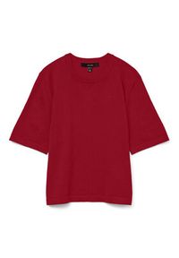 Vero Moda Sweter Silje 10320460 Czerwony ciemny Oversize. Kolor: czerwony. Materiał: wiskoza #5