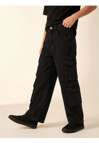 Sinsay - Jeansy baggy - czarny. Kolor: czarny #1
