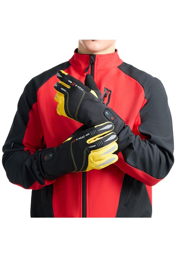 G-HEAT - Ogrzewane Rękawice Rowerowe dla Dorosłych - FLEX+. Kolor: żółty, wielokolorowy, czarny