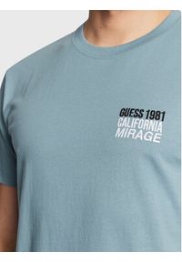Guess T-Shirt Mirage Palm M3GI16 I3Z14 Niebieski Regular Fit. Kolor: niebieski. Materiał: bawełna #4