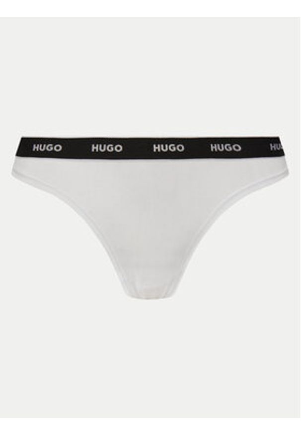 Hugo - HUGO Komplet 3 par stringów 50495870 Czarny. Kolor: czarny. Materiał: bawełna