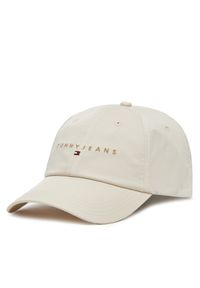 Czapka z daszkiem Tommy Jeans. Kolor: beżowy