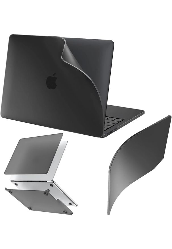 Etui do Apple Macbook Air 13 13.3" - 2018-2021 (M1 A2337/A2179/A1932) Alogy AirGuard Elastyczna obudowa Matowa Czerń