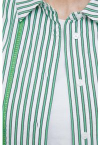 TOMMY HILFIGER - Tommy Hilfiger koszula bawełniana damska kolor zielony relaxed z kołnierzykiem klasycznym. Typ kołnierza: kołnierzyk klasyczny. Kolor: zielony. Materiał: bawełna. Długość: długie. Styl: klasyczny #4