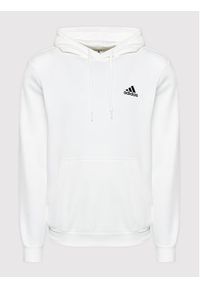 Adidas - adidas Bluza FeelCozy Hoodie H12211 Biały Regular Fit. Kolor: biały. Materiał: bawełna #3