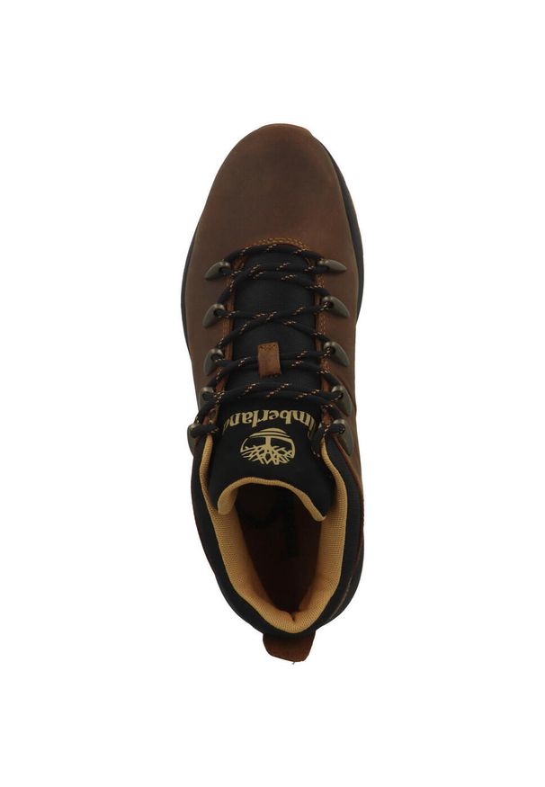 Buty do chodzenia męskie Timberland Euro Sprint Trekker Mid. Wysokość cholewki: za kostkę. Zapięcie: sznurówki. Kolor: brązowy. Materiał: skóra, materiał. Szerokość cholewki: normalna. Sport: bieganie, turystyka piesza