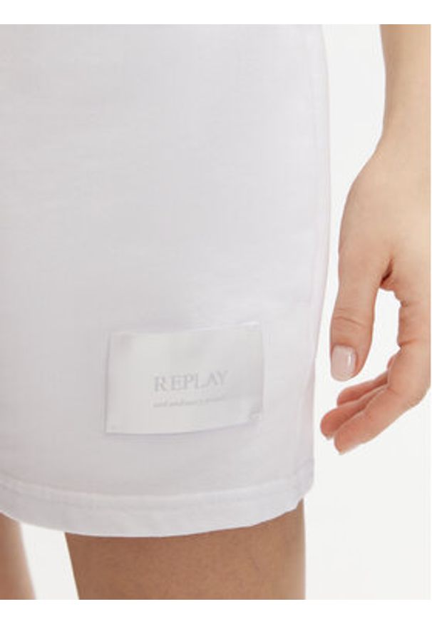 Replay Szorty sportowe W8047B.000.23650P Biały Regular Fit. Kolor: biały. Materiał: bawełna