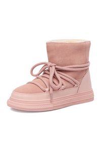 DeeZee Śniegowce DZN-025 Różowy. Kolor: różowy. Materiał: materiał #2