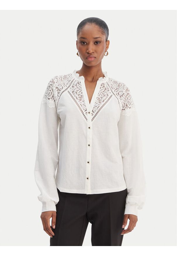 Morgan Koszula 261-TNICOLE Biały Regular Fit. Kolor: biały. Materiał: syntetyk