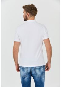 Guess - GUESS Białe męskie polo Washed, Rozmiar XL. Typ kołnierza: polo. Kolor: biały #3