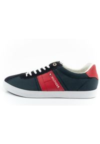 TOMMY HILFIGER - Buty sportowe trampki do chodzenia męskie Tommy Hilfiger. Kolor: czerwony, niebieski, wielokolorowy. Sport: turystyka piesza