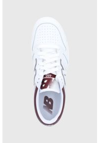 New Balance Buty skórzane BB480LDB kolor biały. Nosek buta: okrągły. Zapięcie: sznurówki. Kolor: biały. Materiał: skóra. Sport: bieganie #4
