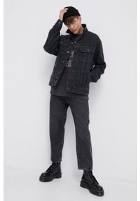 Lee Kurtka jeansowa męska kolor czarny przejściowa. Okazja: na co dzień. Kolor: czarny. Materiał: jeans. Styl: casual #3