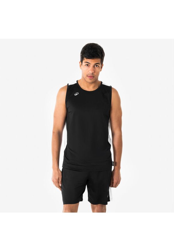 KIPSTA - Spodenki do koszykówki unisex Short 100. Kolor: czarny, biały, wielokolorowy. Materiał: poliester, materiał. Sport: koszykówka