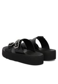 Love Moschino - LOVE MOSCHINO Klapki JA28274I0OIA0000 Czarny. Kolor: czarny. Materiał: skóra #5
