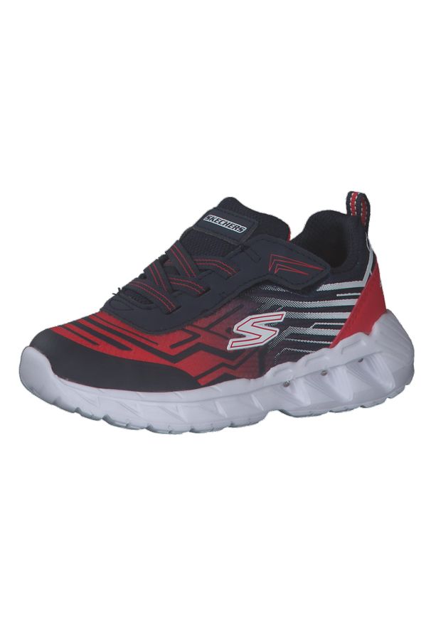 skechers - Buty SKECHERS MAGNA-LIGHTS Niebieski. Okazja: na co dzień. Kolor: czerwony, biały, wielokolorowy. Materiał: tkanina