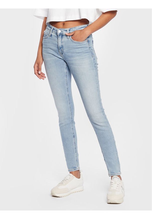 Calvin Klein Jeans Jeansy J20J220246 Niebieski Skinny Fit. Kolor: niebieski