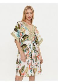Liu Jo Sukienka codzienna VA4123 TS806 Kolorowy Reglan Fit. Okazja: na co dzień. Materiał: wiskoza. Wzór: kolorowy. Typ sukienki: proste. Styl: casual