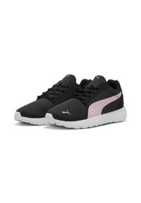 Puma - Damskie sneakersy SOFTRIDE Cosmic PUMA Black Pale Pink. Kolor: wielokolorowy, różowy, czarny. Materiał: syntetyk, skóra, nubuk. Szerokość cholewki: normalna