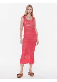 TwinSet - TWINSET Sukienka letnia 231TP3166 Różowy Regular Fit. Kolor: różowy. Materiał: syntetyk. Sezon: lato #1
