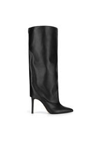 Nine West Kozaki SJ3645-2 Czarny. Kolor: czarny. Materiał: materiał