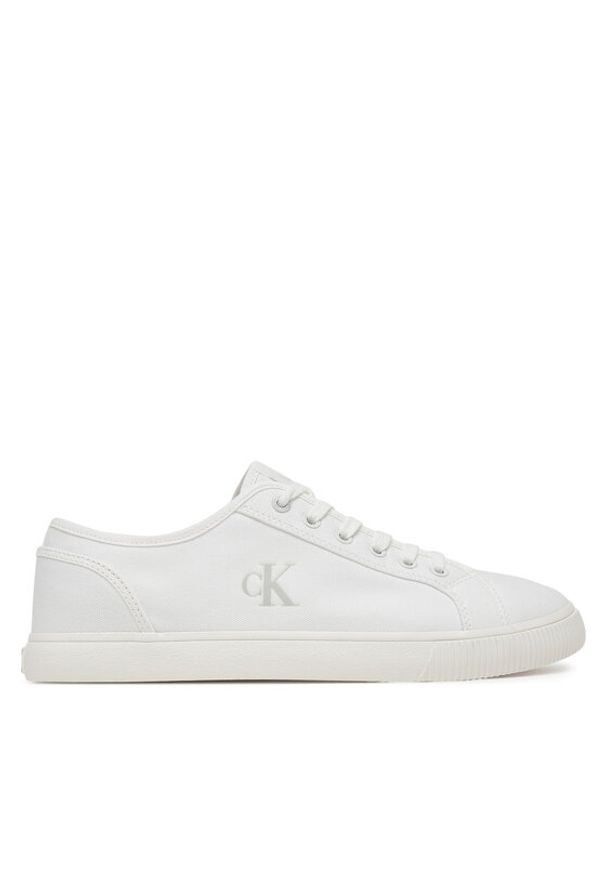 Calvin Klein Jeans Tenisówki Ess Vulc Low Mg Canvas YM0YM01209 Biały. Kolor: biały. Materiał: materiał