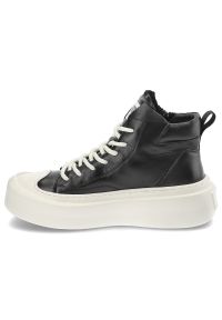 Czarne Sneakersy John Doubare Skórzane Obuwie Męskie. Okazja: na co dzień. Zapięcie: sznurówki. Kolor: czarny. Materiał: skóra. Szerokość cholewki: normalna #2