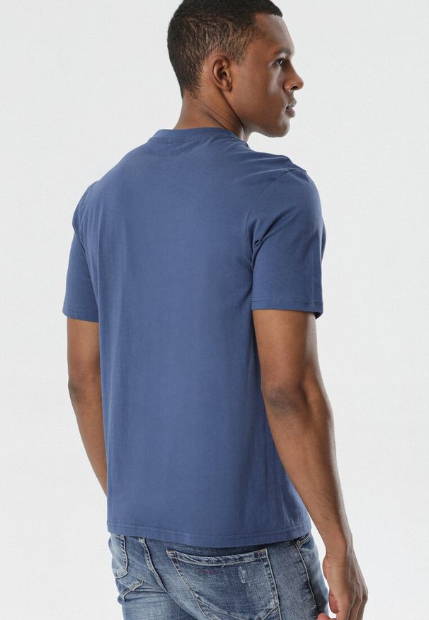 Born2be - Granatowa Koszulka Pixyphe. Okazja: na co dzień. Kolor: niebieski. Styl: klasyczny, casual, elegancki