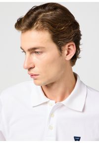 Wrangler - MESKA KOSZULKA POLO WRANGLER POLO SHIRT BRIGHT WHITE 112362386. Typ kołnierza: polo #5