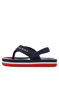 TOMMY HILFIGER - Tommy Hilfiger Sandały Flag Flap Flop T1B8-32917-0058 Granatowy. Kolor: niebieski. Materiał: materiał