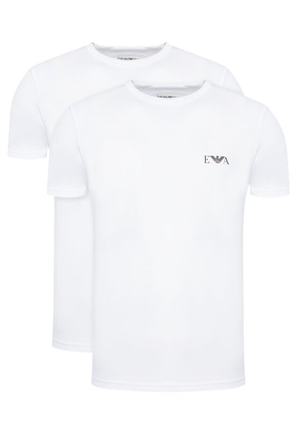 Emporio Armani Underwear Komplet 2 t-shirtów EM001849 AF14131 M0082 Biały Fitted Fit. Kolor: biały. Materiał: bawełna