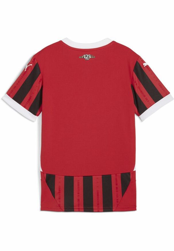 Koszulka Puma Acm Home Jersey Jr Dzieci. Kolor: czerwony, wielokolorowy, czarny. Materiał: jersey