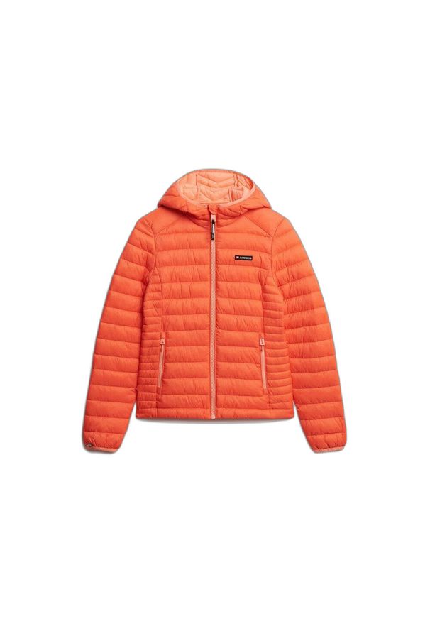 Damska kurtka puchowa Superdry Fuji Lite. Kolor: różowy. Materiał: puch. Sezon: zima, jesień. Styl: elegancki