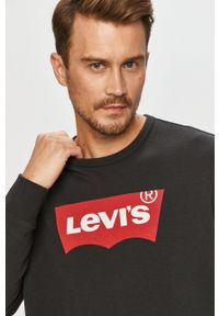 Levi's® - Levi's - Bluza bawełniana. Okazja: na spotkanie biznesowe, na co dzień. Kolor: szary. Materiał: bawełna. Wzór: nadruk. Styl: biznesowy, casual
