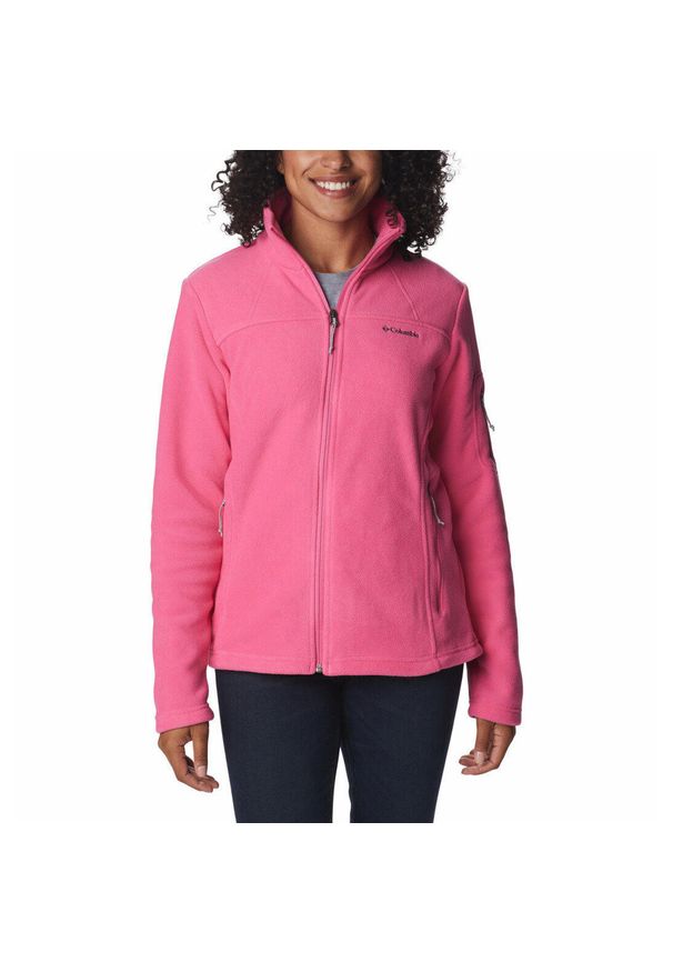 columbia - Polar Turystyczny Rozpinany Damski Columbia Fast Trek II Jacket. Kolor: różowy. Materiał: polar