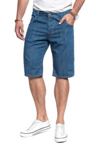 Mustang - SPODENKI MUSTANG 5 Pocket Short DENIM BLUE 1007373 5000 310. Materiał: denim #3