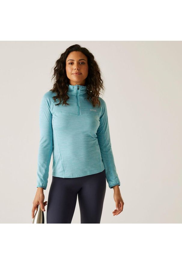 Regatta - Yonder II Damski polar turystyczny z zamkiem błyskawicznym do połowy. Kolor: niebieski. Materiał: polar. Sport: turystyka piesza